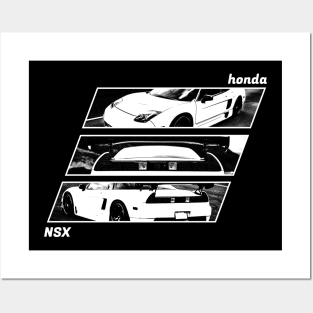 HONDA NSX Black 'N White Archive 2 (Black Version) Posters and Art